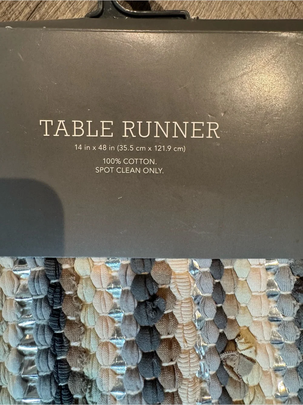 Threshold Braided Table Runner in Cream, Beige, and Gray